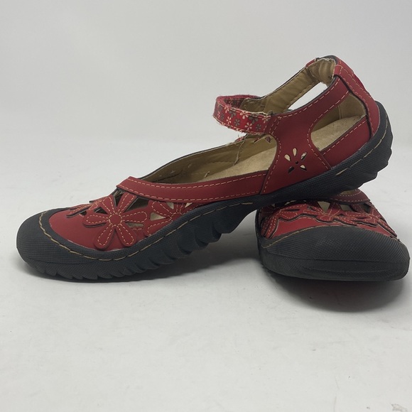 JBU Women's Memory Foam "wildflower" adjustable sandals 9